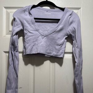 Garage Women's Purple Long Sleeve Crop Top
